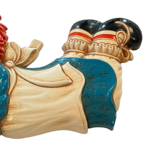 VINTAGE 1977 Raggedy Ann Hard Plastic Wall Hanging - Picture 3 of 4